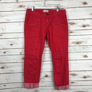 Free People | Moto Red Jeans